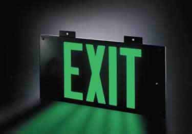 Photoluminescent Exit Signs Metal-50ft. UL Approved