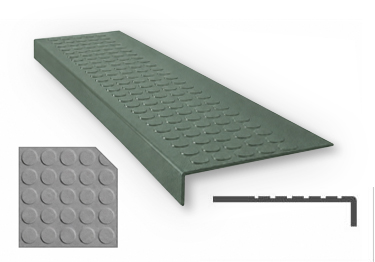 Roppe Rubber Stair Treads | Non Slip Vantage Raised Circular