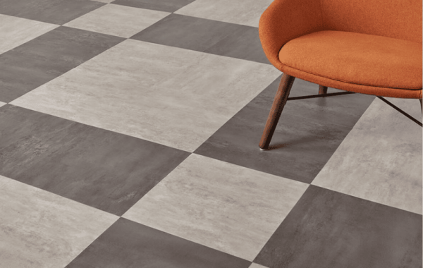 Armstrong LVT with a chair over it
