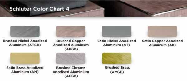 Schluter Color Chart