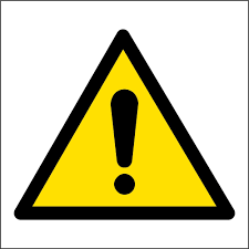 Attention Sign (yellow triangle with an exclamation mark inside)