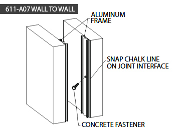 Wall to wall expansion joint 