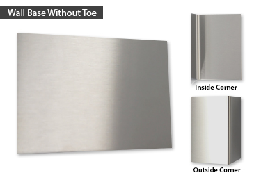 Stainless steel molding wall base protects baseboards and walls from damage