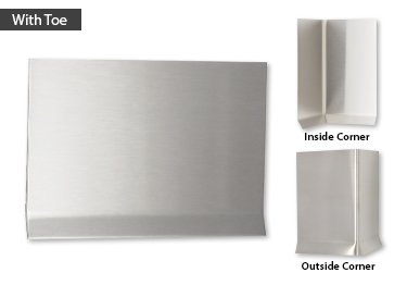 Stainless steel molding wall base protects baseboards and walls from damage
