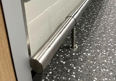 High impact protection system bumper rails For restaurants