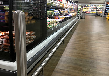 High impact protection system bumper rails For restaurants