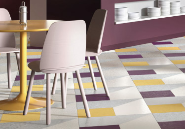 Armstrong Safety Zone tile is slip-resistant and available in 23 colors