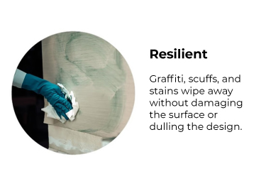 Wall sheet provides the look of premium wall covering with durability 