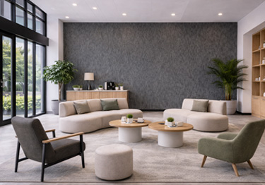 Wall sheet provides the look of premium wall covering with durability 