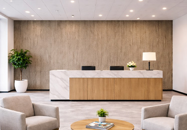 Wall covering combines the look of premium wall covering 