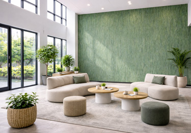 Wall covering combines the look of premium wall covering 