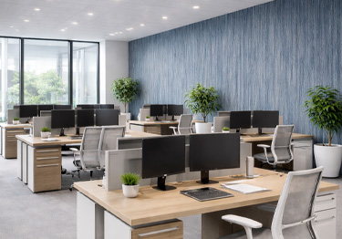 Wall covering combines the look of premium wall covering 