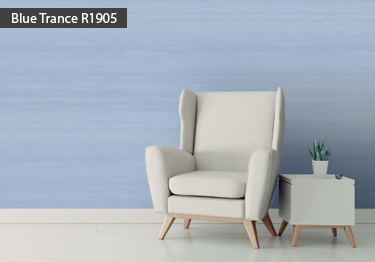 Sheeting for walls has a silk appearance and watercolor wash finish