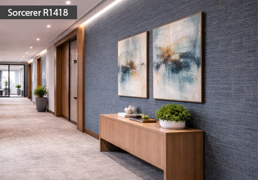 InPro wall covering Dash pattern has an artistic horizontal line pattern 