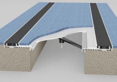 Wabo floor expansion joint cover sits flush