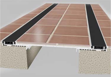 Wabo floor expansion joint cover sits flush