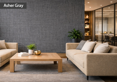 Flexible wall covering with a classic linen look of premium wall coverings