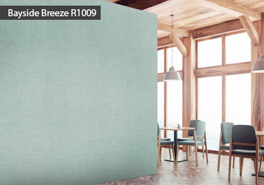Flexible wall covering with a classic linen look of premium wall coverings
