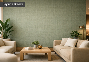 Flexible wall covering with a classic linen look of premium wall coverings