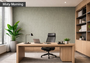 Flexible wall covering with a classic linen look of premium wall coverings