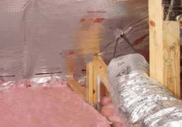 attic instulation of radiant barrier insulation