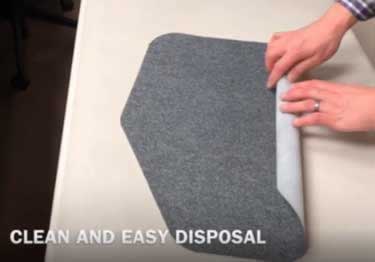 urinal mat grip backing