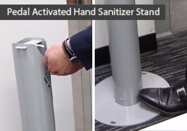 free standing hand sanitizer dispenser